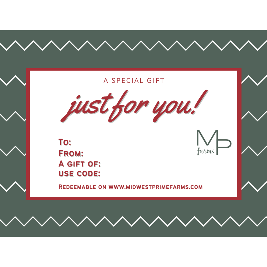 GIFT CARDS Midwest Prime Farms